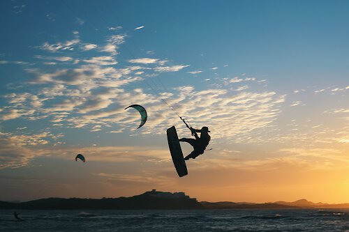 Kite-Surfen und Horizont erweitern