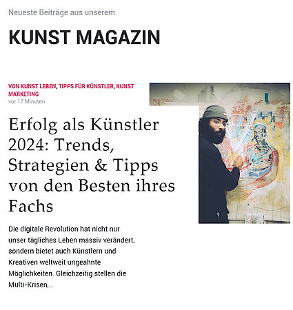Erfolg als Künstler 2024