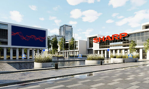 Sharp Plaza: Ein virtuelles Ausstellungserlebnis macht das „One Sharp“-Portfolio jederzeit begeh- und erlebbar