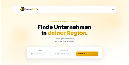 telefonbuchONLINE.at verbindet Österreich mit lokalen Betrieben